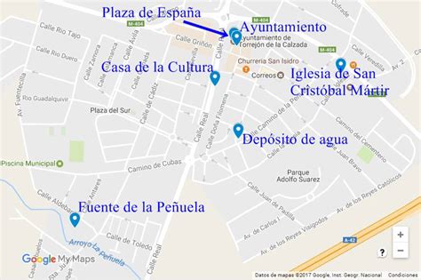 Mapa de Torrejón de la Calzada con la ubicación de Sushi
