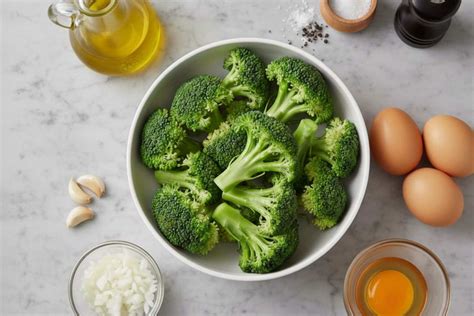 Ingredientes para tortilla de brócoli