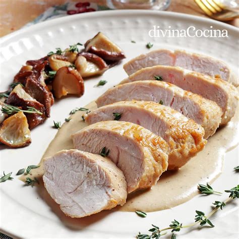 Solomillo de pavo con salsa de dulce de membrillo