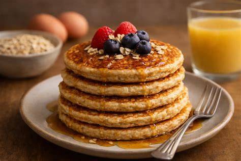 Preparación de tortitas de avena en una sartén