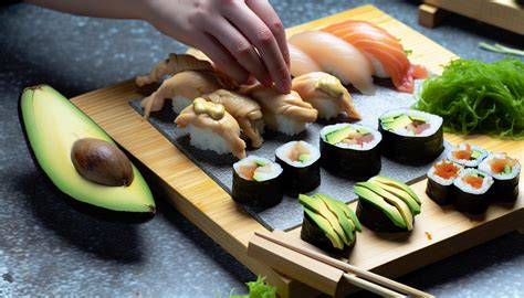 Ingredientes para sushi con palta