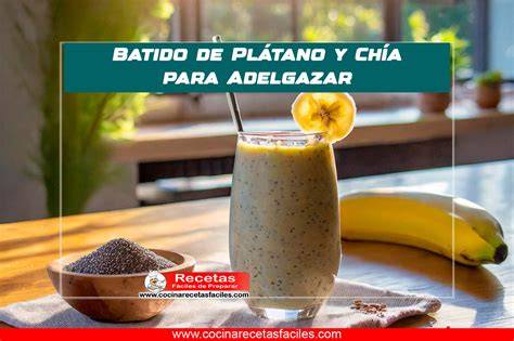 batido de proteínas con plátano y chía para la merienda