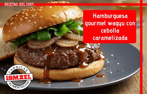 Presentación de una hamburguesa gourmet Wagyu