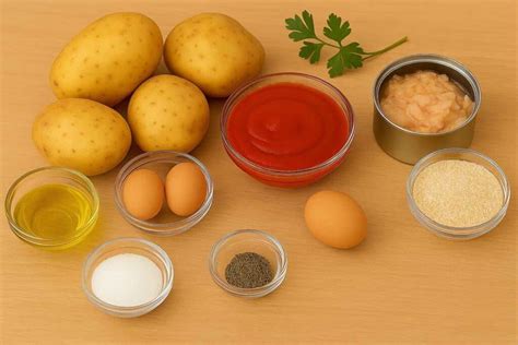 Esquema de ingredientes necesarios para las patatas