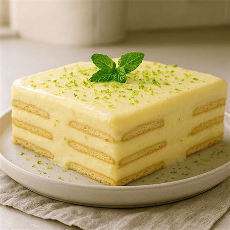 Postre de limón en capas