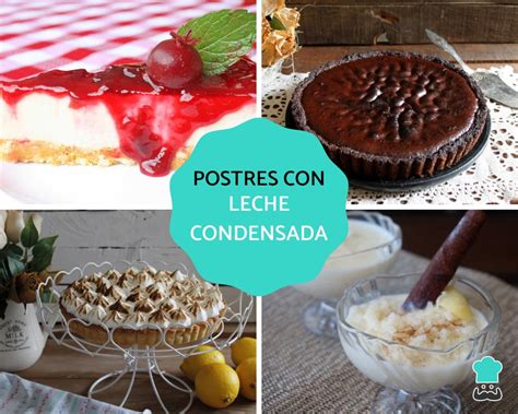 Variedad de postres con leche condensada