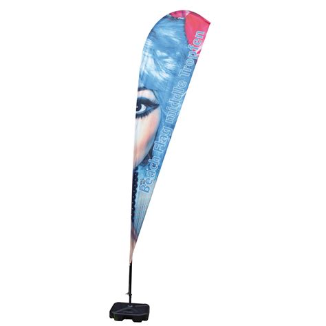 Esquema de fácil montaje de bandera publicitaria de plumas