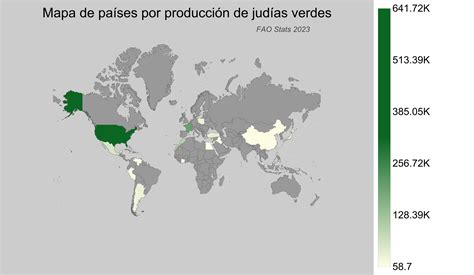 Mapa de producción de judías verdes