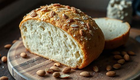 Pan de almendras recién horneado