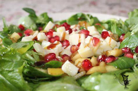 Ingredientes para ensalada de acelgas con granada y manzana