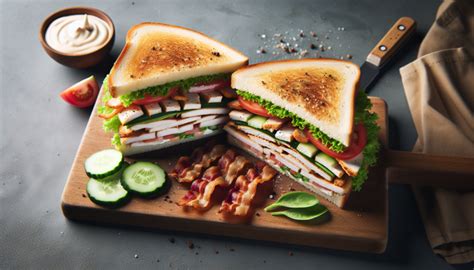 Club sándwich clásico cortado en triángulos