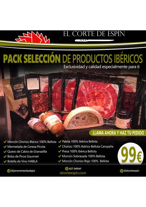 Selección de productos ibéricos variados