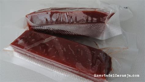 Dulce de membrillo envasado al vacío