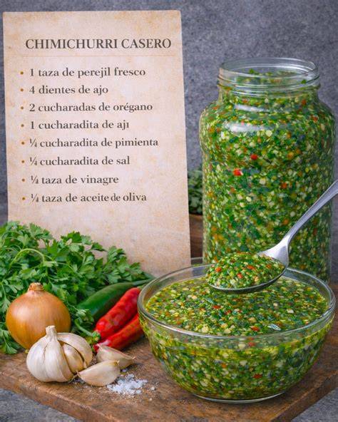 Perejil picado finamente para chimichurri
