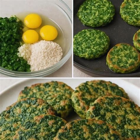 Tortitas de espinacas saladas en un plato con salsa
