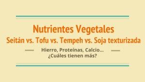 Tabla comparativa: seitán vs. tofu