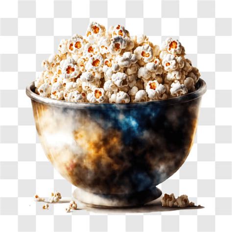 Bol de palomitas de maíz recién hechas