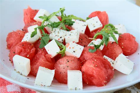 Ensalada de sandía y queso feta