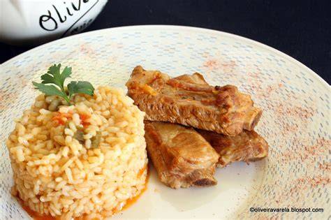 Arroz con hinojos y costillas de cerdo