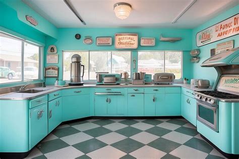 Electrodomésticos de cocina retro en tono azul pastel
