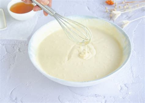 Masa de panqueques con algunos grumos