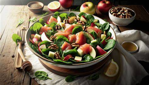 Ensalada de salmón y manzana