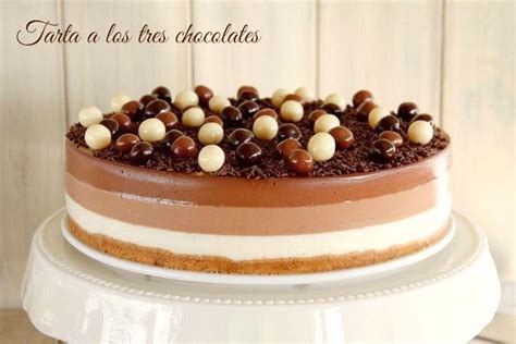 Tarta de tres chocolates con Thermomix