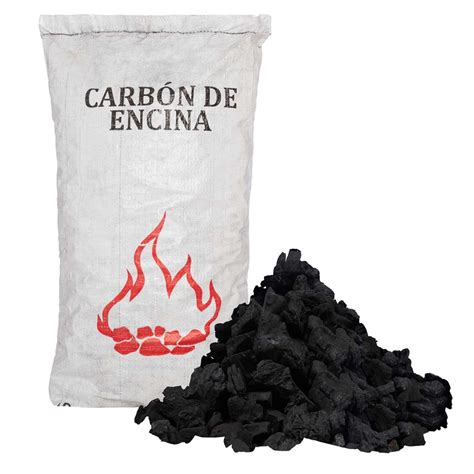 Carbón de encina en trozos