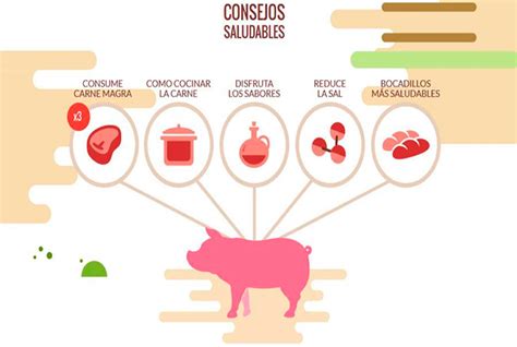 Infografía de los beneficios nutricionales de los sesos de cerdo