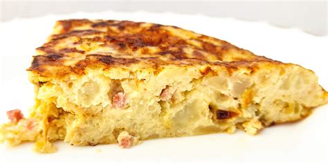 Tortilla de coliflor y queso fundido