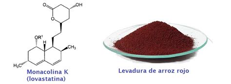 Estructura molecular de la monacolina K y la lovastatina