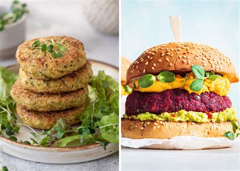 Diferentes tipos de carne para hamburguesas, incluyendo opciones veganas