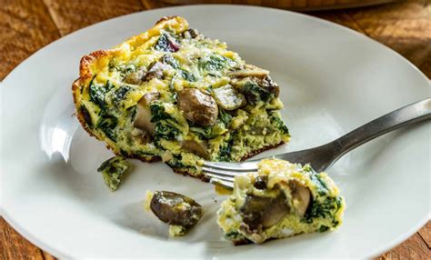 Tortilla de espinacas y champiñones