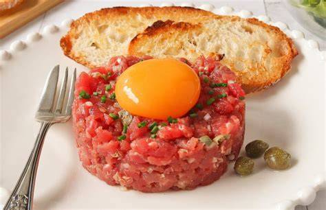 Ingredientes para el aliño del steak tartar