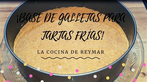 Base de galletas trituradas para postres fríos