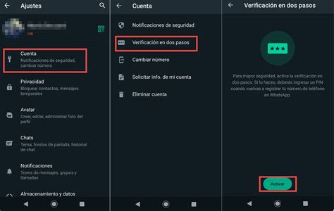 Menú de configuración de privacidad en WhatsApp