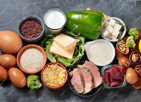 Variedad de ingredientes bajos en grasas