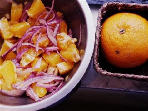 Ensalada de naranja y cebolla morada