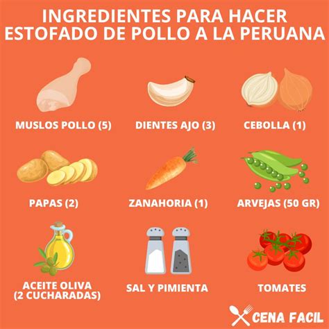 Ingredientes para estofado de pollo