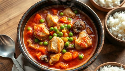 Estofado de pollo en olla