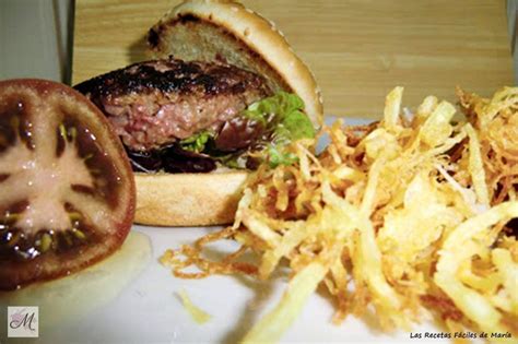 Patatas paja para hamburguesa