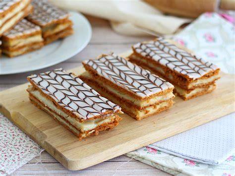 Milhojas de crema pastelera