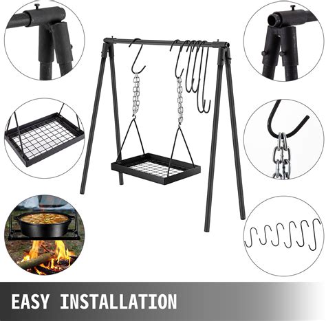 Soporte de cocina de acero al carbono con ganchos