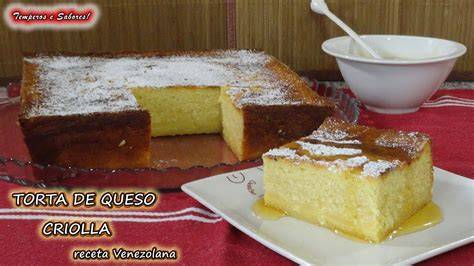 torta de queso criolla venezolana servida en plato