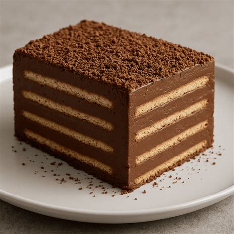 Proceso de montaje de la marquesa de chocolate en capas