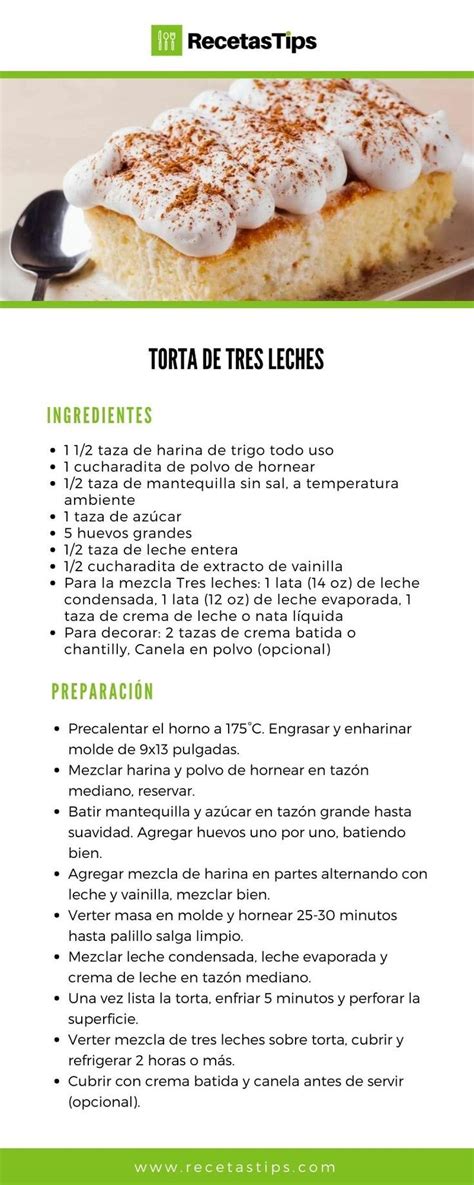 Ingredientes principales para la torta tres leches