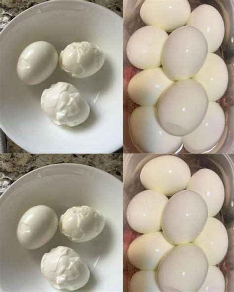 Resultado final de huevos duros pelados y listos para servir