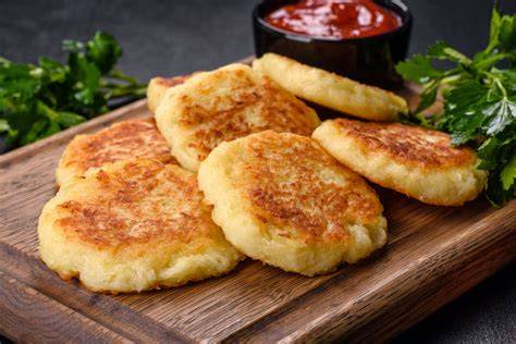 Tortitas de papa recién hechas