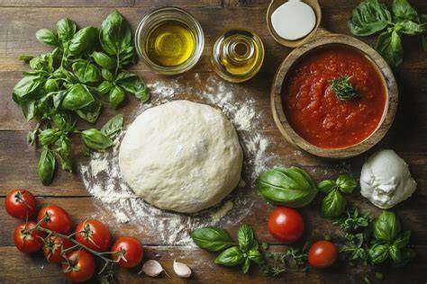 Ingredientes esenciales para la masa de pizza napolitana