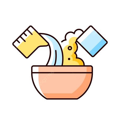 Mezcla de ingredientes para el budín de coliflor